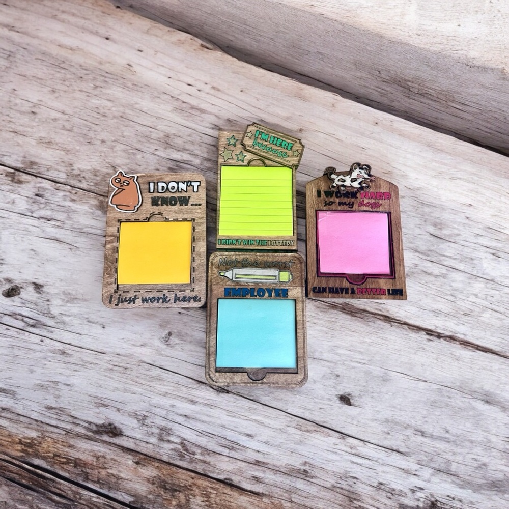 Wooden Sticky Note Holders, Office Decor, Teacher Gifts!